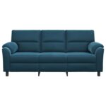 vidaXL Pohovka Modrá 214 x 85 x 93 cm Zamat – Obrázok 3