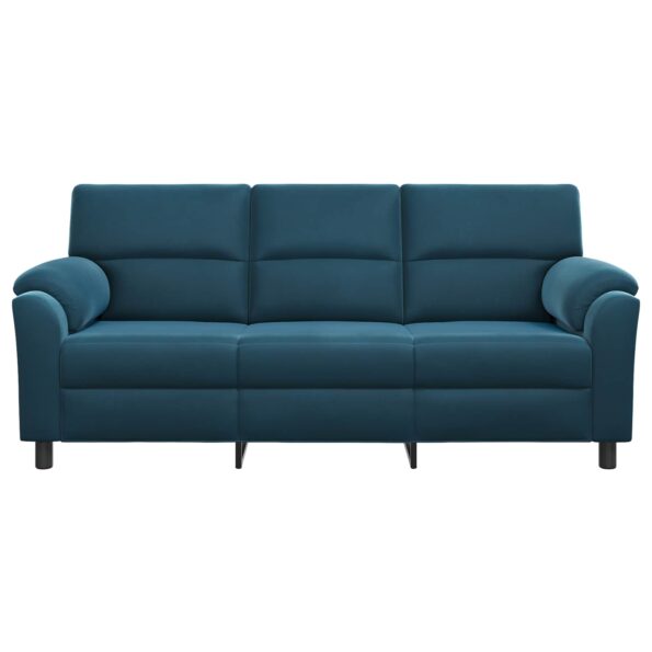 vidaXL Pohovka Modrá 214 x 85 x 93 cm Zamat – Obrázok 3