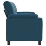 vidaXL Pohovka Modrá 214 x 85 x 93 cm Zamat – Obrázok 4