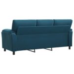 vidaXL Pohovka Modrá 214 x 85 x 93 cm Zamat – Obrázok 5