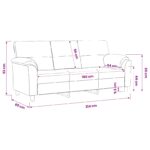 vidaXL Pohovka Modrá 214 x 85 x 93 cm Zamat – Obrázok 9