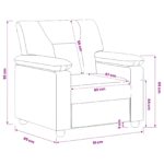 vidaXL Pohovka Hnedá 91 x 85 x 93 cm Umelá koža – Obrázok 9