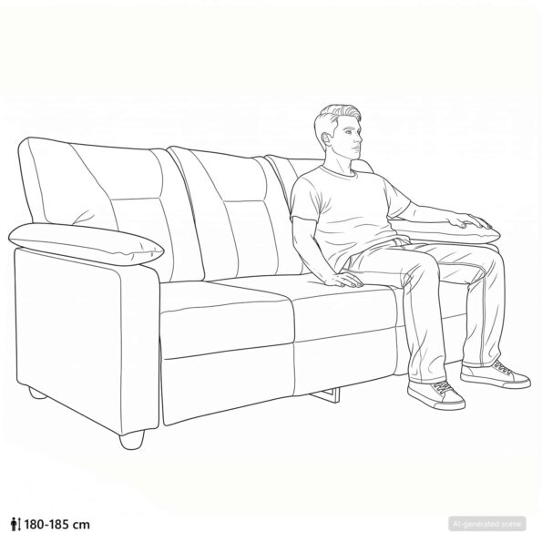 vidaXL Pohovka Hnedá 191 x 85 x 93 cm Umelá koža – Obrázok 10