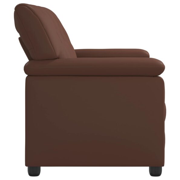 vidaXL Pohovka Hnedá 191 x 85 x 93 cm Umelá koža – Obrázok 4