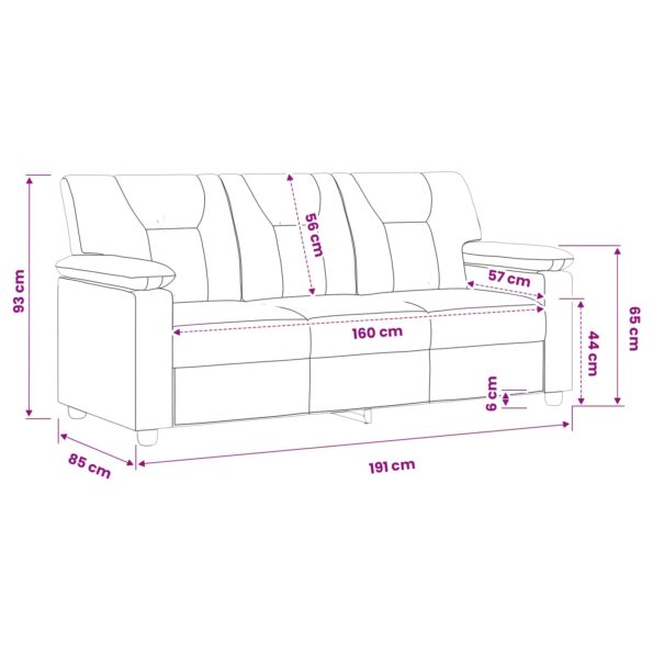 vidaXL Pohovka Hnedá 191 x 85 x 93 cm Umelá koža – Obrázok 9