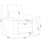 vidaXL Pohovka Tmavohnedá 95 x 90 x 95 cm Látka – Obrázok 9