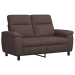 vidaXL Pohovka Tmavohnedá 158 x 90 x 95 cm Látka – Obrázok 2