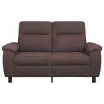 vidaXL Pohovka Tmavohnedá 158 x 90 x 95 cm Látka – Obrázok 3