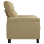 vidaXL Pohovka Svetlohnedá 158 x 90 x 95 cm Látka – Obrázok 4