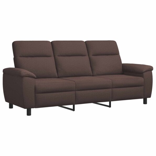 vidaXL Pohovka Tmavohnedá 214 x 90 x 95 cm Látka – Obrázok 2