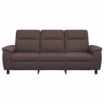 vidaXL Pohovka Tmavohnedá 214 x 90 x 95 cm Látka – Obrázok 3