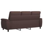 vidaXL Pohovka Tmavohnedá 214 x 90 x 95 cm Látka – Obrázok 5