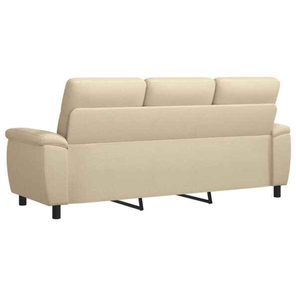 vidaXL Pohovka Krémová 214 x 90 x 95 cm Látka – Obrázok 5
