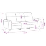 vidaXL Pohovka Modrá 214 x 90 x 95 cm Látka – Obrázok 9