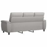 vidaXL Pohovka Oblá šedá 214 x 90 x 95 cm Látka – Obrázok 5