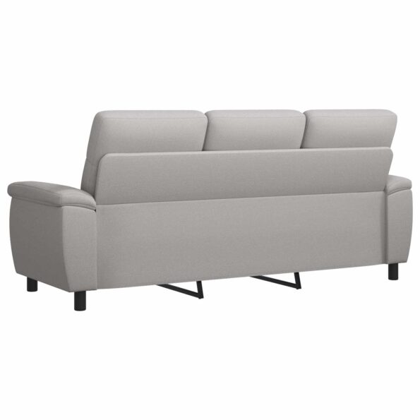 vidaXL Pohovka Oblá šedá 214 x 90 x 95 cm Látka – Obrázok 5