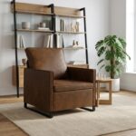 vidaXL Kreslo Hnedá 70 x 81 x 82 cm Umelý semišový materiál