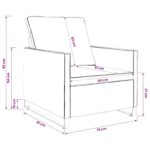 vidaXL Kreslo Hnedá 70 x 81 x 82 cm Umelý semišový materiál – Obrázok 9