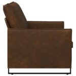 vidaXL Sofa pre 2 osoby Hnedá 130 x 81 x 82 cm Umelý semišový materiál – Obrázok 4