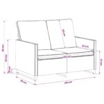 vidaXL Sofa pre 2 osoby Hnedá 130 x 81 x 82 cm Umelý semišový materiál – Obrázok 9