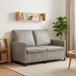 vidaXL Sofa pre 2 osoby Svetlosivá 130 x 81 x 82 cm