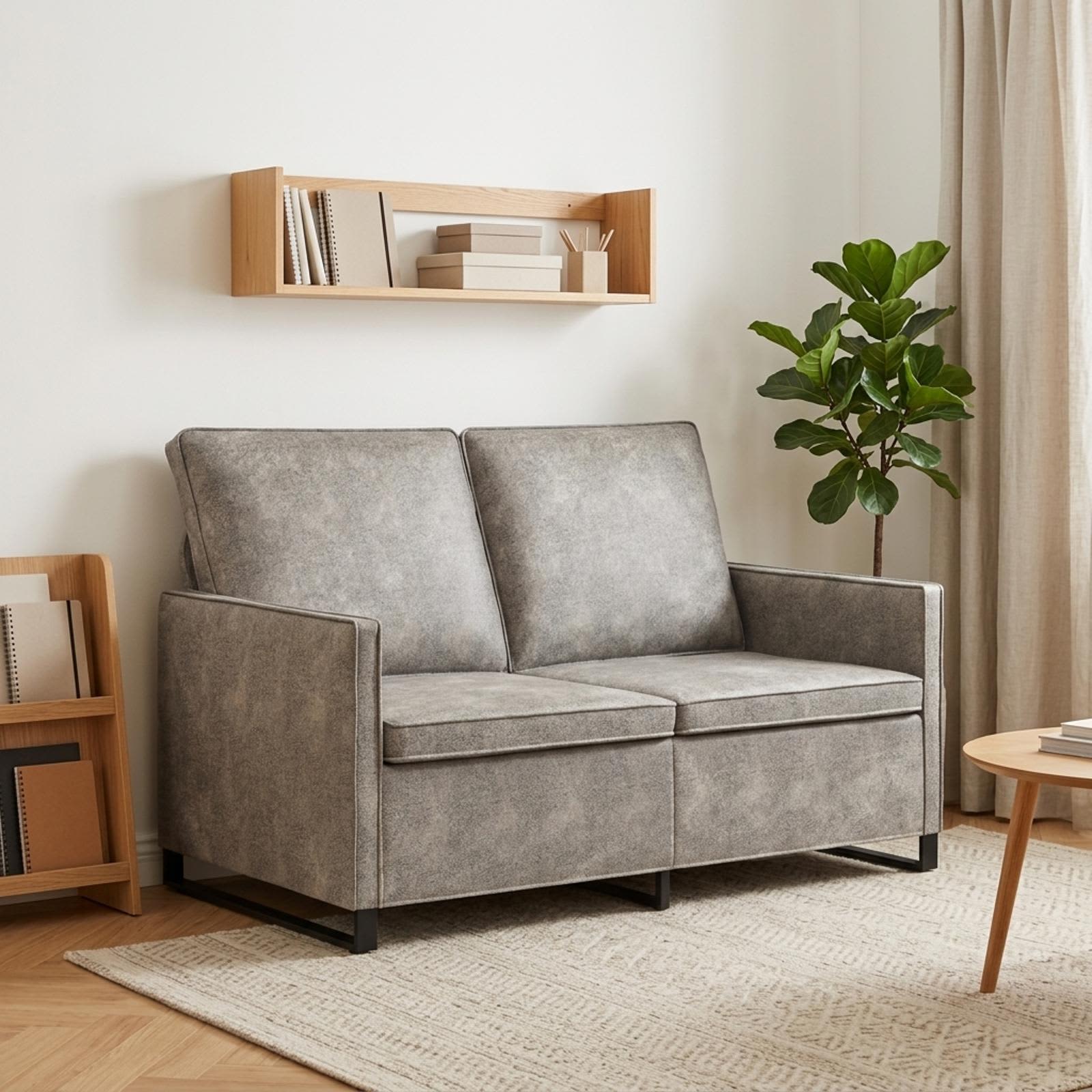 42040992_1.jpg vidaXL Sofa pre 2 osoby Svetlosivá 130 x 81 x 82 cm – Obrázok 1