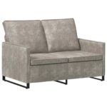 vidaXL Sofa pre 2 osoby Svetlosivá 130 x 81 x 82 cm – Obrázok 2
