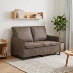 vidaXL Sofa pre 2 osoby Tmavosivá 130 x 81 x 82 cm