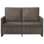 vidaXL Sofa pre 2 osoby Tmavosivá 130 x 81 x 82 cm – Obrázok 3