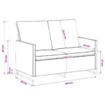 vidaXL Sofa pre 2 osoby Hnedá 150 x 81 x 82 cm Umelý semišový materiál – Obrázok 9