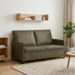 vidaXL Sofa pre 2 osoby Armádna zelená 150 x 81 x 82 cm