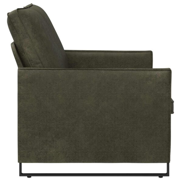vidaXL Sofa pre 2 osoby Armádna zelená 150 x 81 x 82 cm – Obrázok 4