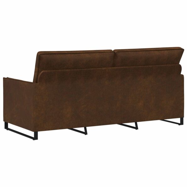 vidaXL Sedačka pre 3 Hnedá 190 x 81 x 82 cm Umelý semišový materiál – Obrázok 5