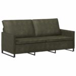 vidaXL Sedačka pre 3 Armádna zelená 190 x 81 x 82 cm – Obrázok 2