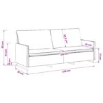 vidaXL Sedačka pre 3 Armádna zelená 220 x 81 x 82 cm – Obrázok 9