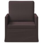 vidaXL Kreslo Tmavohnedá 70 x 81 x 82 cm Látka – Obrázok 3
