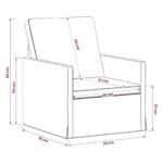 vidaXL Kreslo Krémová 70 x 81 x 82 cm Látka – Obrázok 9