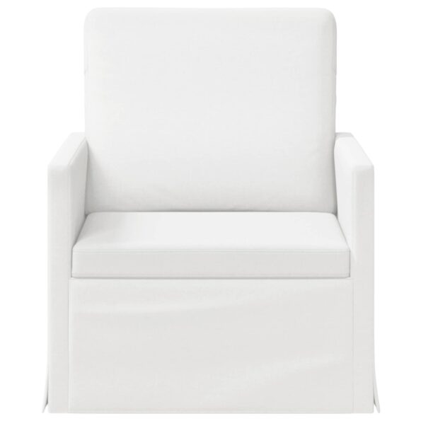 vidaXL Kreslo Biela 70 x 81 x 82 cm Látka – Obrázok 3
