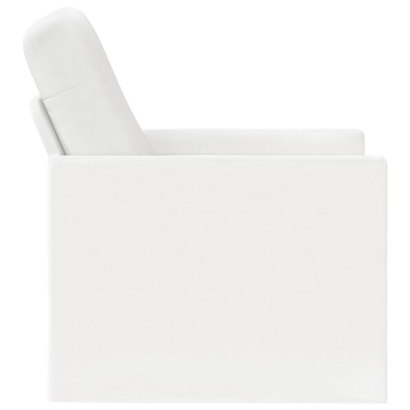 vidaXL Kreslo Biela 70 x 81 x 82 cm Látka – Obrázok 4