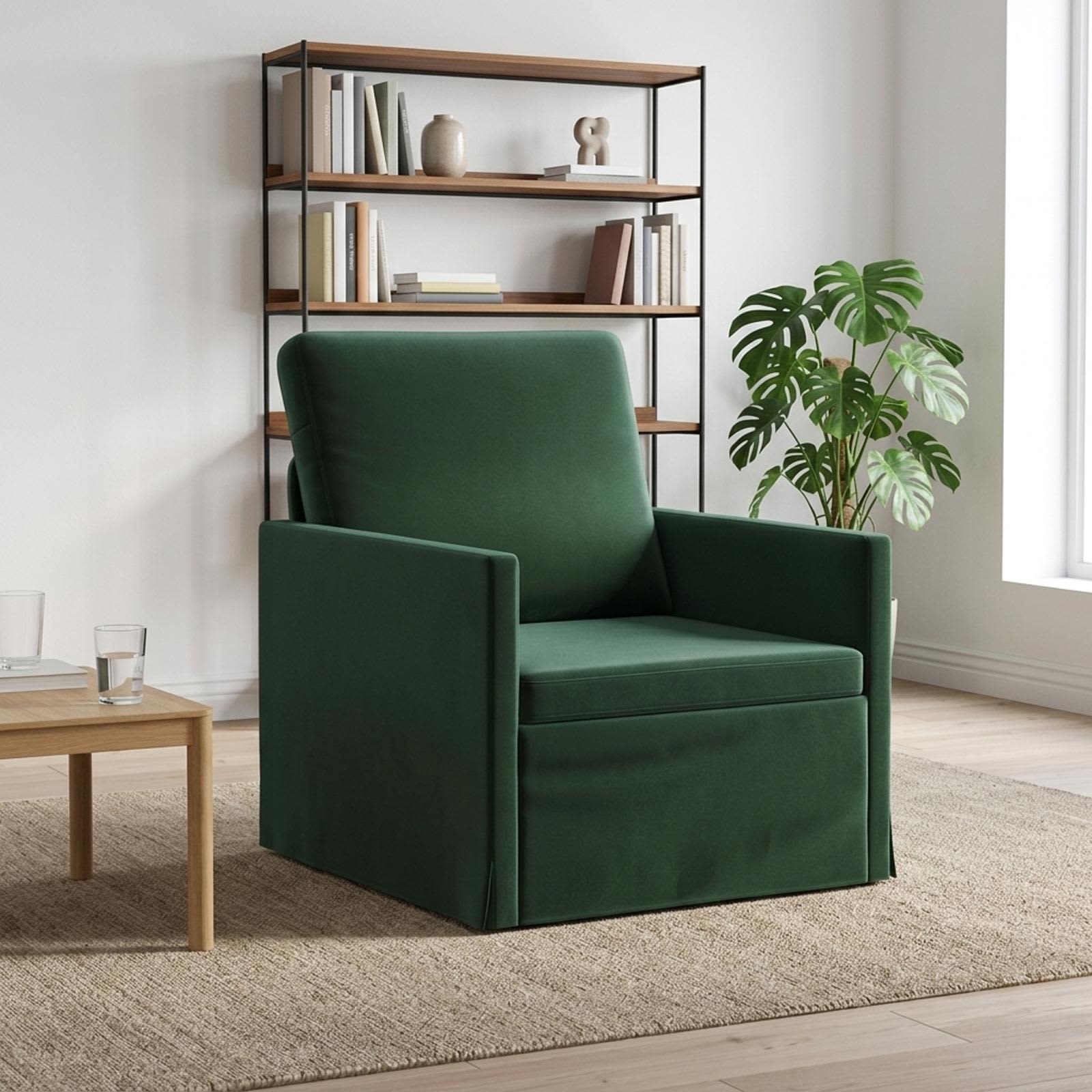 42041023_1.jpg vidaXL Kreslo Tmavozelená 70 x 81 x 82 cm Zamat – Obrázok 1
