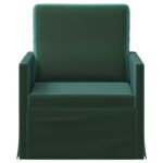 vidaXL Kreslo Tmavozelená 70 x 81 x 82 cm Zamat – Obrázok 3