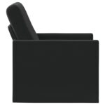 vidaXL Kreslo Čierna 70 x 81 x 82 cm Zamat – Obrázok 4