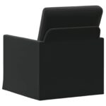 vidaXL Kreslo Čierna 70 x 81 x 82 cm Zamat – Obrázok 5