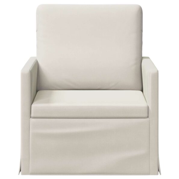 vidaXL Kreslo Krémová 70 x 81 x 82 cm Zamat – Obrázok 3