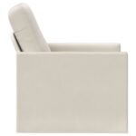vidaXL Kreslo Krémová 70 x 81 x 82 cm Zamat – Obrázok 4