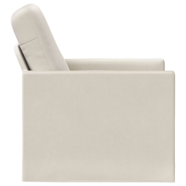 vidaXL Kreslo Krémová 70 x 81 x 82 cm Zamat – Obrázok 4