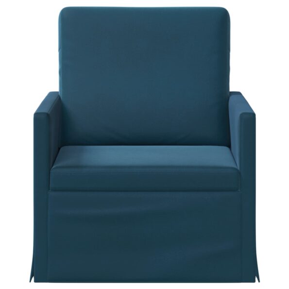 vidaXL Kreslo Modrá 70 x 81 x 82 cm Zamat – Obrázok 3