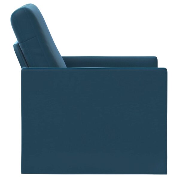 vidaXL Kreslo Modrá 70 x 81 x 82 cm Zamat – Obrázok 4