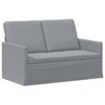 vidaXL Sofa pre 2 osoby Svetlosivá 130 x 81 x 82 cm Látka – Obrázok 2