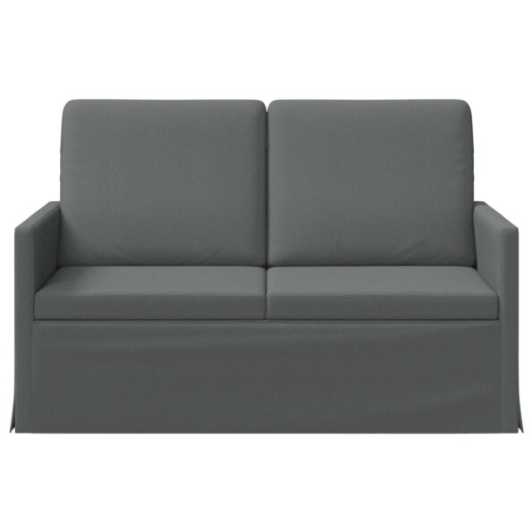 vidaXL Sofa pre 2 osoby Tmavosivá 130 x 81 x 82 cm Látka – Obrázok 3